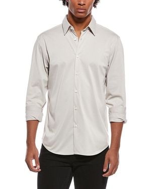 Theory Sylvain Nd Structure Woven Shirt - Gray