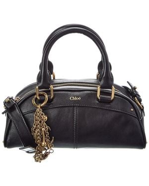 Chloé Small Leather Bowling Bag - Black