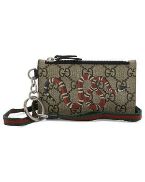 Gucci GG Supreme Kingsnake Coin Case Card Holder (authentic Pre-loved) - Multicolor