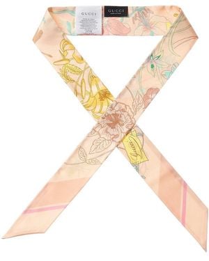 Gucci Printed Silk Ribbon - Metallic