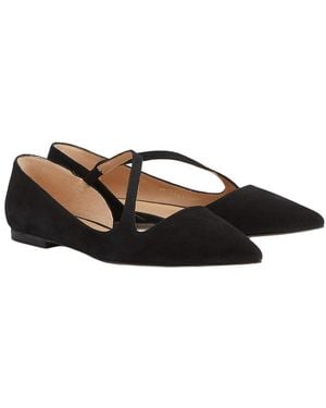 LK Bennett Pandora Suede Flats - Brown