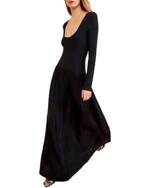 Ulla Johnson Amal Jersey U-Neck Dress - Black