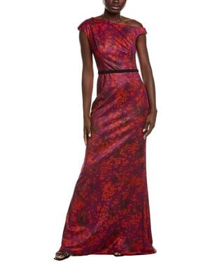 Rene Ruiz Printed Fit & Flare Gown - Red