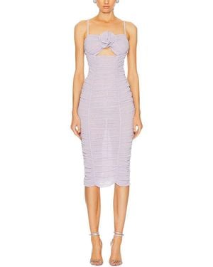 Adele Berto Midi Dress - Purple
