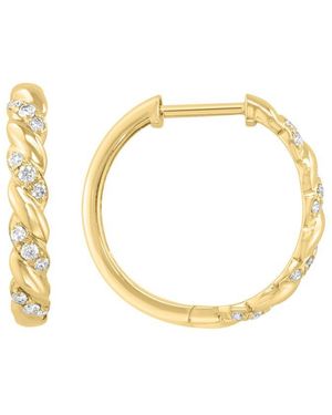 Effy Fine Jewelry 14K 0.20 Ct. Tw. Diamond Earrings - Metallic