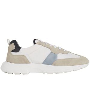 Reiss Evo Leather Trainer - White