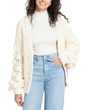 In Things Bauble Sleeve Knit Cardigan - Blue
