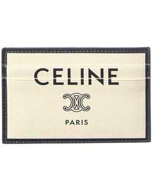 Celine Medium Leather Card Holder - Natural