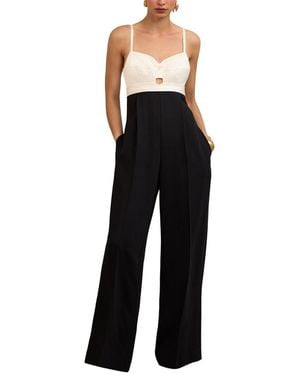 Reiss Darcey Wide Leg Jumpsuit - Black