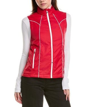 Post Card Zip Vest - Red