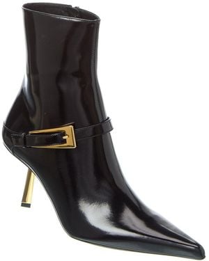 Saint Laurent Lee 70 Patent Bootie - Black