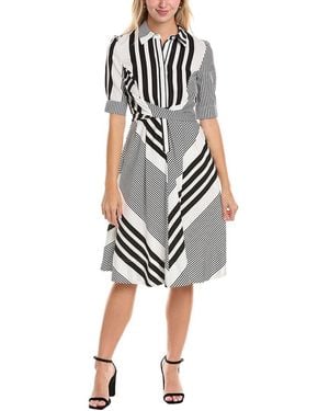 Gracia Tie Front Shirtdress - Black
