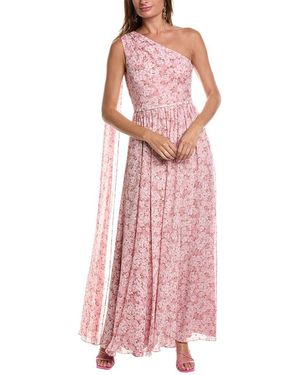 Mikael Aghal One-shoulder Gown - Pink