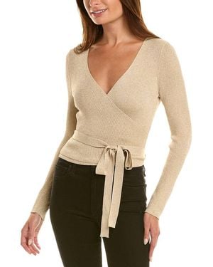 525 America Lurex Wrap Top - Natural