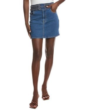Derek Lam 10 Crosby Stella Braided Waist Mini Skirt - Blue