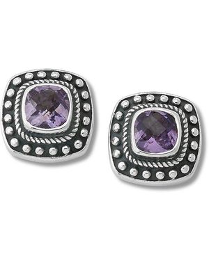 Samuel B. 0.16 Ct. Tw. Amethyst Earrings - Black