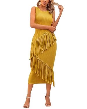 RENE LION Midi Dress - Yellow