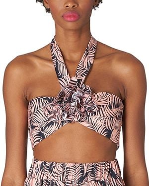 Carolina Herrera Halter Bandeau Top - Brown