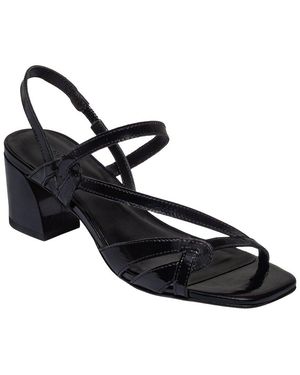 Bernardo Gyoda Patent Mid Heel Sandal - Black