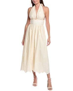 Fate Embroidered Maxi Dress - Natural