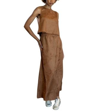 Sail To Sable Midi Skirt Set - Brown