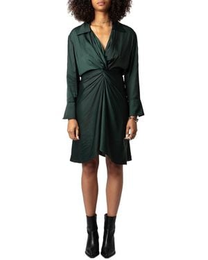 Zadig & Voltaire Satin Dress - Green