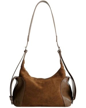 Adele Berto Leather Shoulder Bag - Brown
