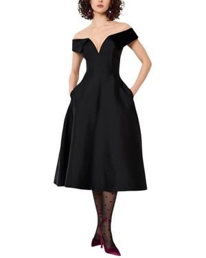 ANDRE TAN Silk-Blend Dress - Black