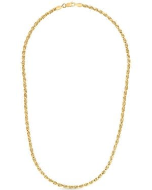 Italian Silver 14k Over Chain Necklace - Metallic