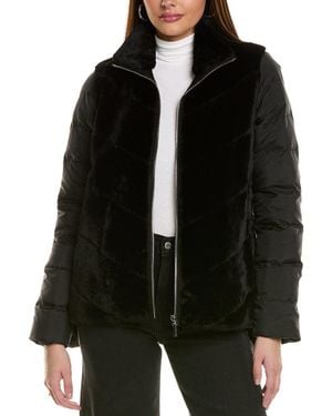 Gorski Shearling Chevron Jacket - Black