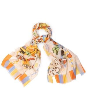Saachi Casino Printed Scarf - Metallic