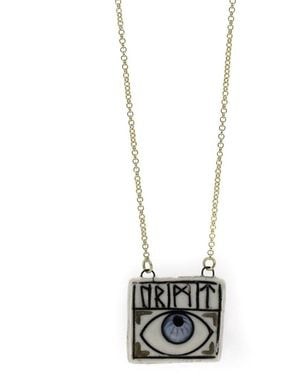 Ebru Jewelry Protection & Luck Pendant Necklace - White