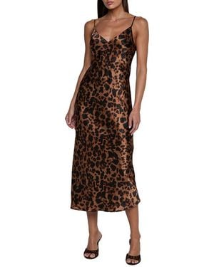 L'Agence Seridie Midi Dress - Brown