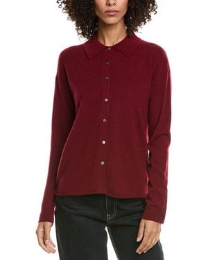 InCashmere Shirt Style Wool & Cashmere-Blend Jumper - Red
