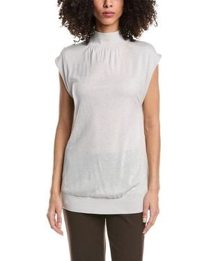 3.1 Phillip Lim Mock Neck Wool Shell - White
