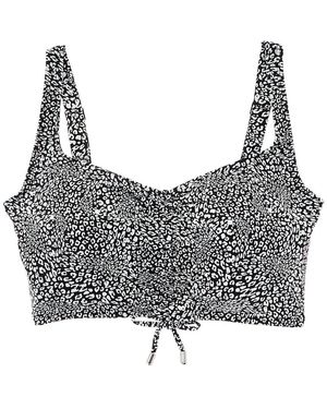 Coco Reef Elevate Shirred Underwire Bikini Top - Grey