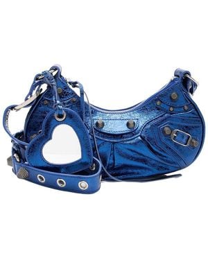 Balenciaga Metallic Arena Le Cagole Xs Shoulder Bag (authentic Pre-loved) - Blue
