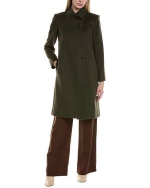 Fleurette Medium Wool Coat - Green