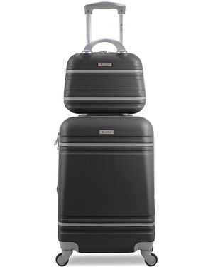 AMKA Varsity 2pc Luggage Set - Black
