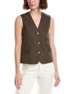 Rag & Bone Belle Linen-Blend Vest - Green