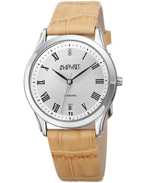 August Steiner Leather Watch - Gray