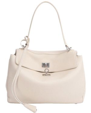 Adele Berto Leather Satchel - Natural