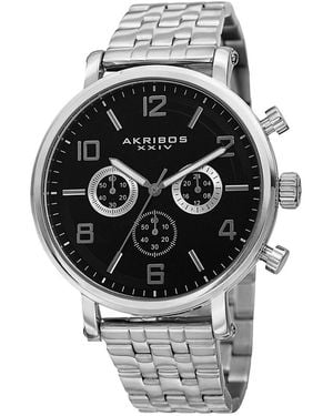 Akribos Xxiv Stainless Steel Watch - Gray