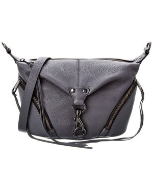 Rebecca Minkoff Julian Small Leather Crossbody - Grey