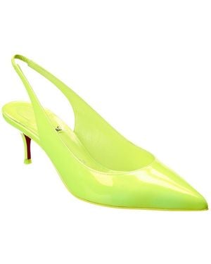 Christian Louboutin Kate 55 Patent Slingback Pump - Yellow