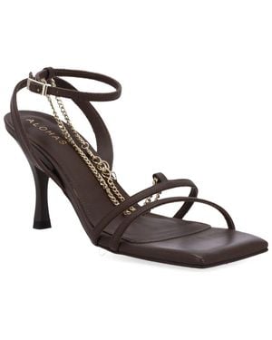 Alohas Straps Leather Sandal - Metallic