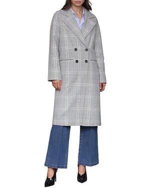 Avec Les Filles Relaxed Double Face Walker Coat - Grey