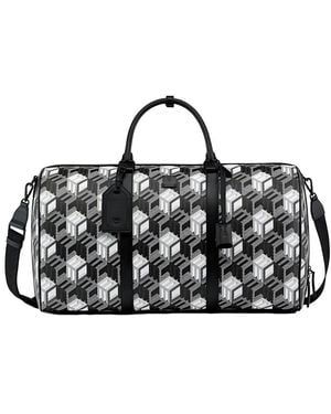 MCM Cubic Monogram Coated Canvas Duffel Bag - Black