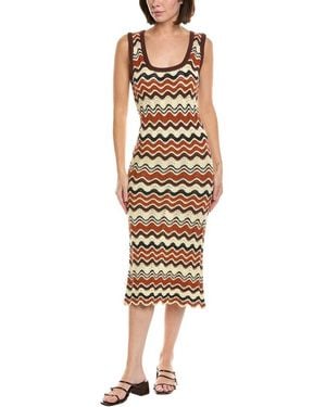 Mother Crochet Midi Dress - Metallic