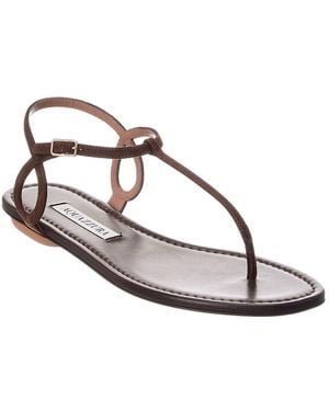 Aquazzura Almost Bare Suede Sandal - Metallic